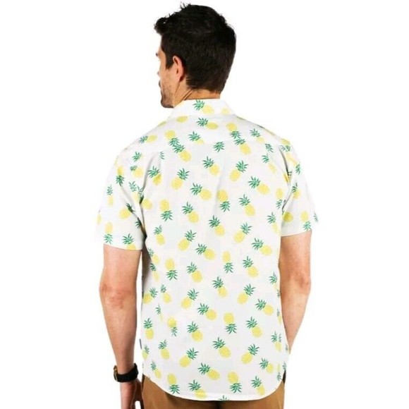 Tipsy Elves Pineapple Parade Hawaiian Swinger Shirt Mens Size XXL - Picture 3 of 7